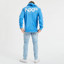 Load image into Gallery viewer, Nena &amp; Pasadena Ozone Hooded Dual Curved Sweater - Pigment Azure Blue
