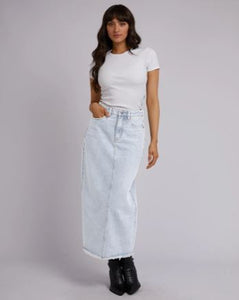 All About Eve Ray Comfort Maxi Skirt - Bleach