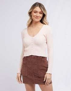 All About Eve Polly Rib Top - Pale Pink