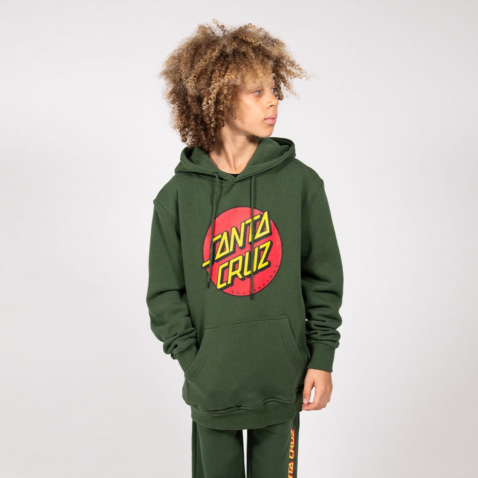 Santa Cruz Classic Dot Front Hoody - Green