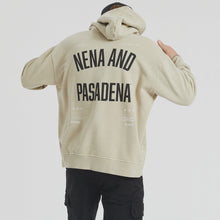 Load image into Gallery viewer, Nena &amp; Pasadena Santa Fe Heavy Relaxed Hooded Sweater - Pigment Feather Grey

