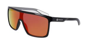 Dragon Momentum Polarised Sunglasses - Black & Grey/LL Red Ion