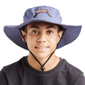 The Mad Hueys World Tour Youth Wide Brim Hat - Steel Blue