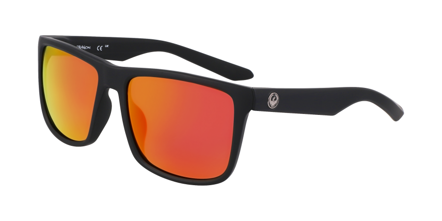 Dragon Meridien Polarised Sunglasses - Matte Black/LL Red Ion