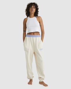 Billabong Later Days Trackpant - White Sand