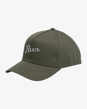 Load image into Gallery viewer, RVCA Alley Script Pinched Snapback - Jade
