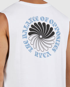 RVCA Twister Muscle Tank - White