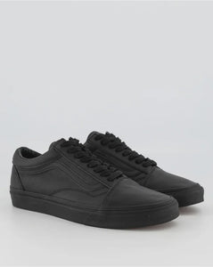 Vans Old Skool Leather Shoe - Black/Black