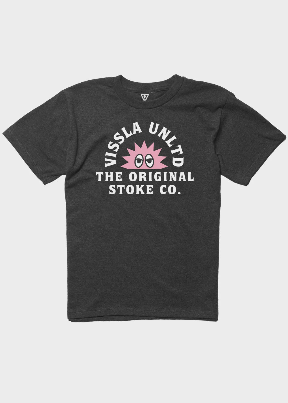 Vissla Wake Up Call Boys Tee - Charcoal (8-14)